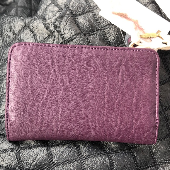 Jessica Simpson Jaclyn Medium Fran Faux Leather Wallet Color Italian Plum NWT - Picture 9 of 12